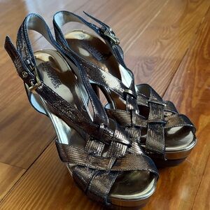 Michael Kors Gold Strappy Heels